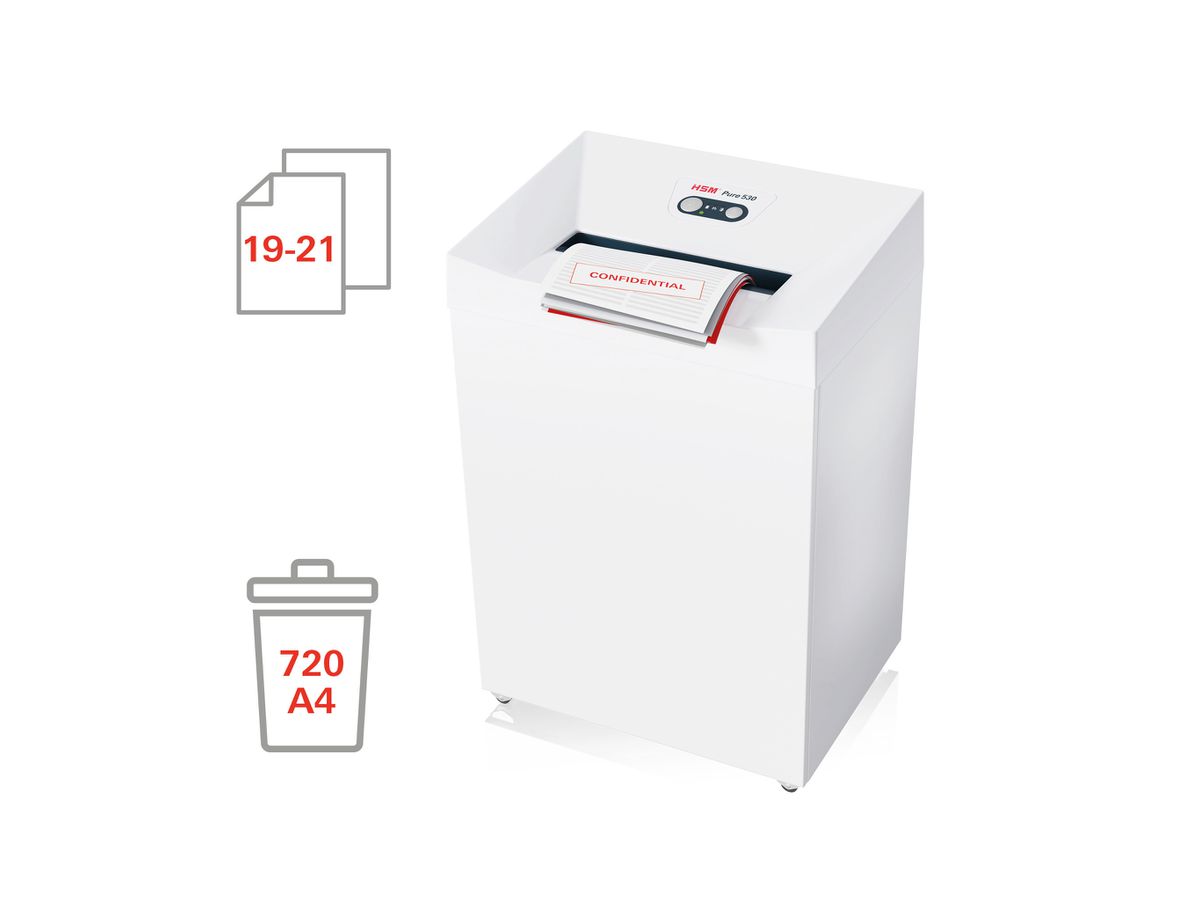 HSM Distruggi docu. Pure 530 2350111 P-2, 80lt (4026631054294)