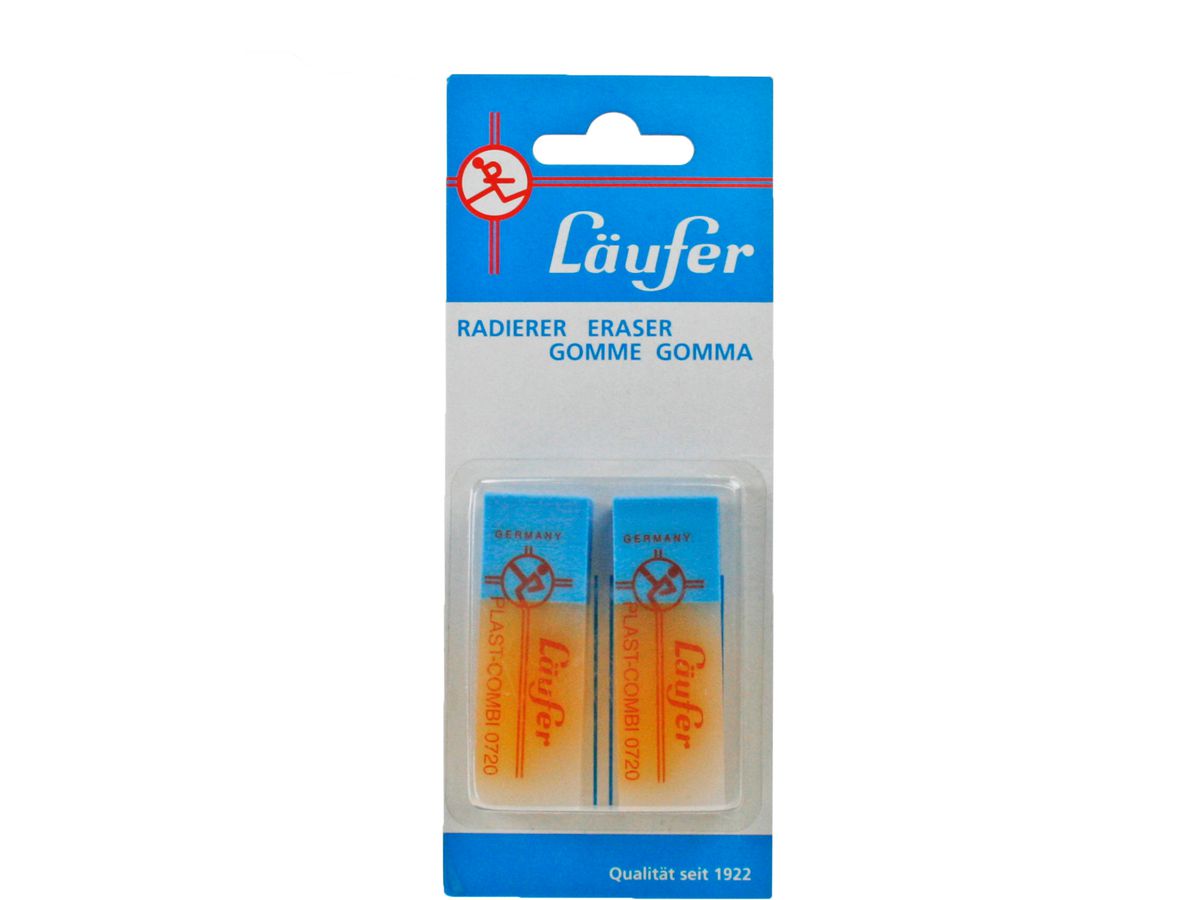 LÄUFER Gomma cance. Plast Combi 69849 2 pezzi 65x21x12mm (4006677698492)