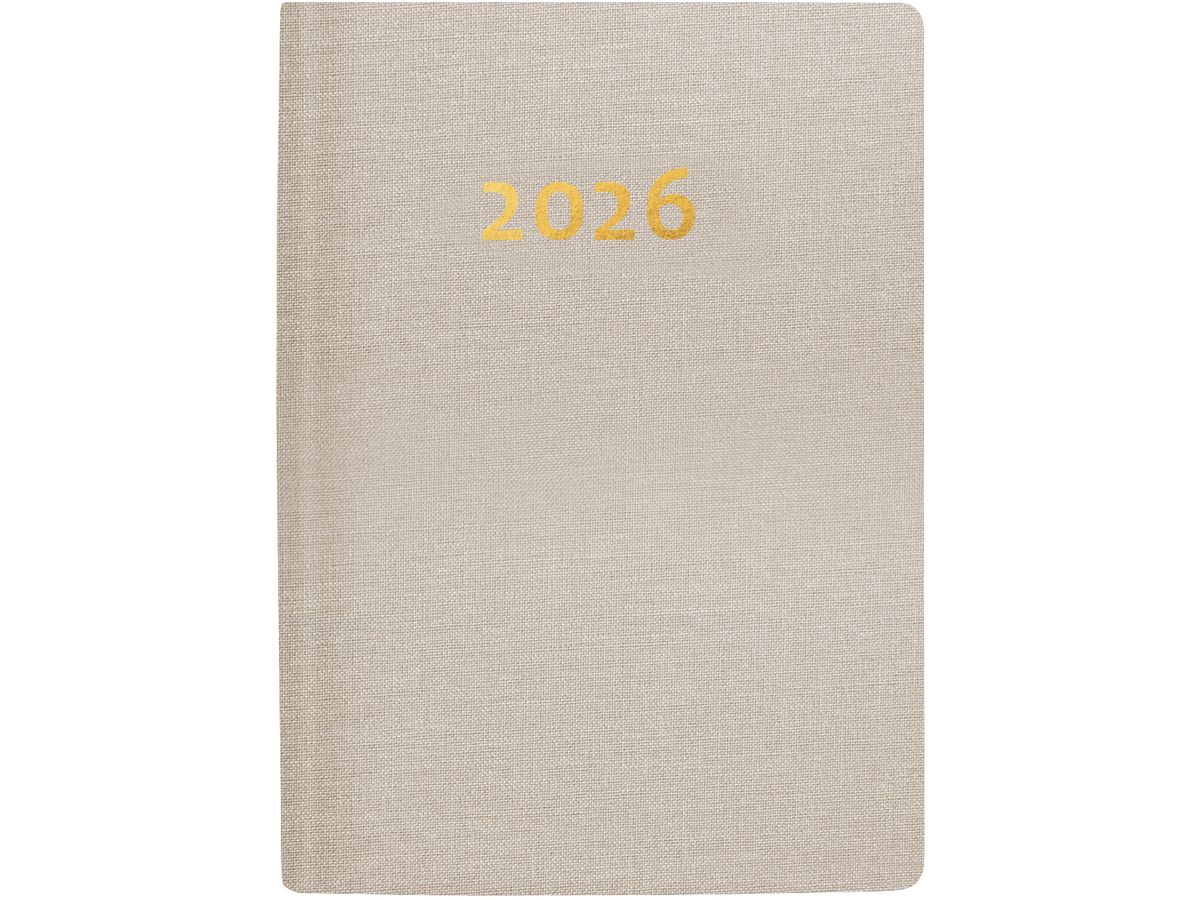 BIELLA Agenda Rex 2026 825301100026U 1S/2P beige ML 10.1x14.2cm (7611365525461)