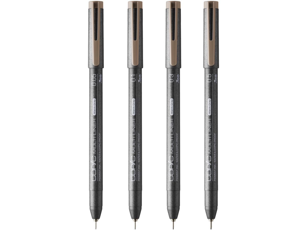 COPIC Multiliner 22075624 Warm Grey Set, 4 pz. ass. (4511338053812)