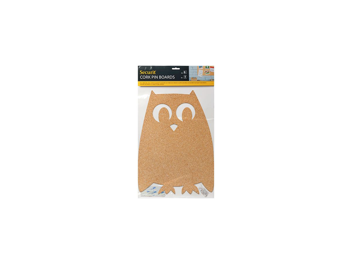 SECURIT Lavagna Gesso OWL CB-OWL marrone 40.7x30x0.5cm (8719075281956)