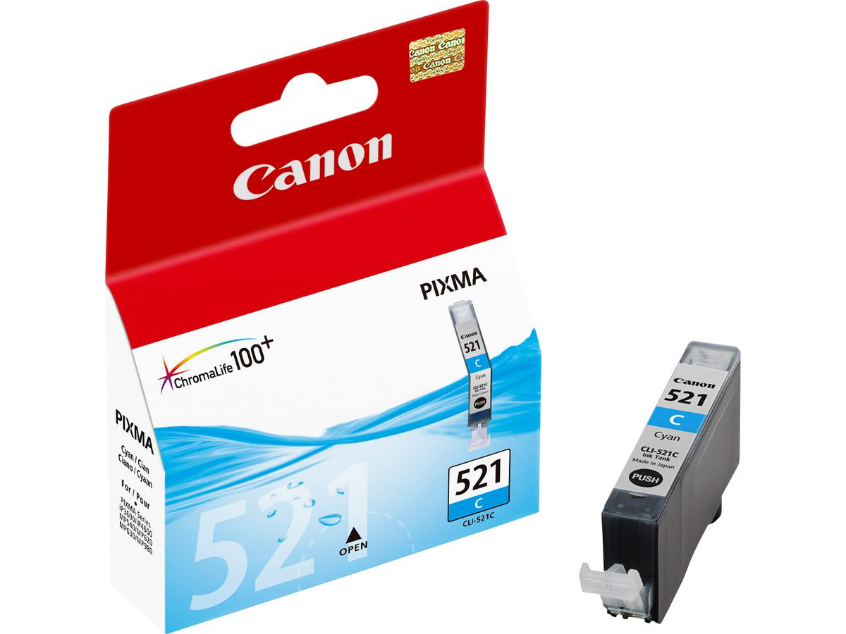 CANON Cart. d'inchiostro cyan CLI-521C PIXMA MP 980 9ml (4960999577494)