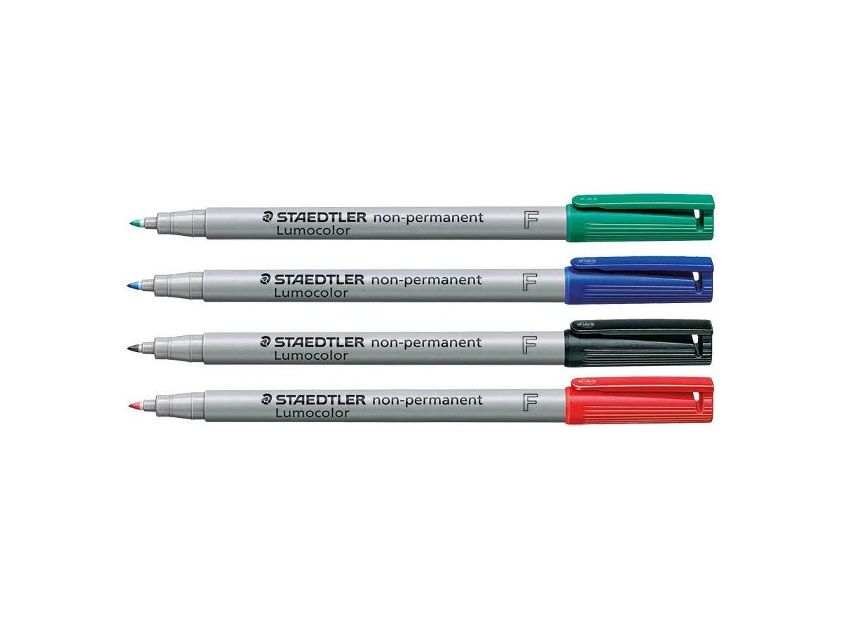 STAEDTLER Lumocolor non-perm. F 316 WP4 4 couleurs ass. (4007817304549)