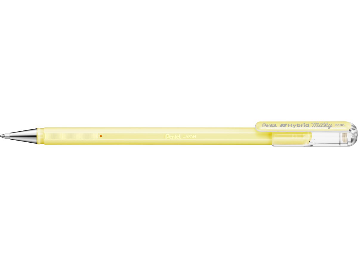 PENTEL Roller Hybrid Metal 0.8mm K108-PG pastell giallo (0884851039651)