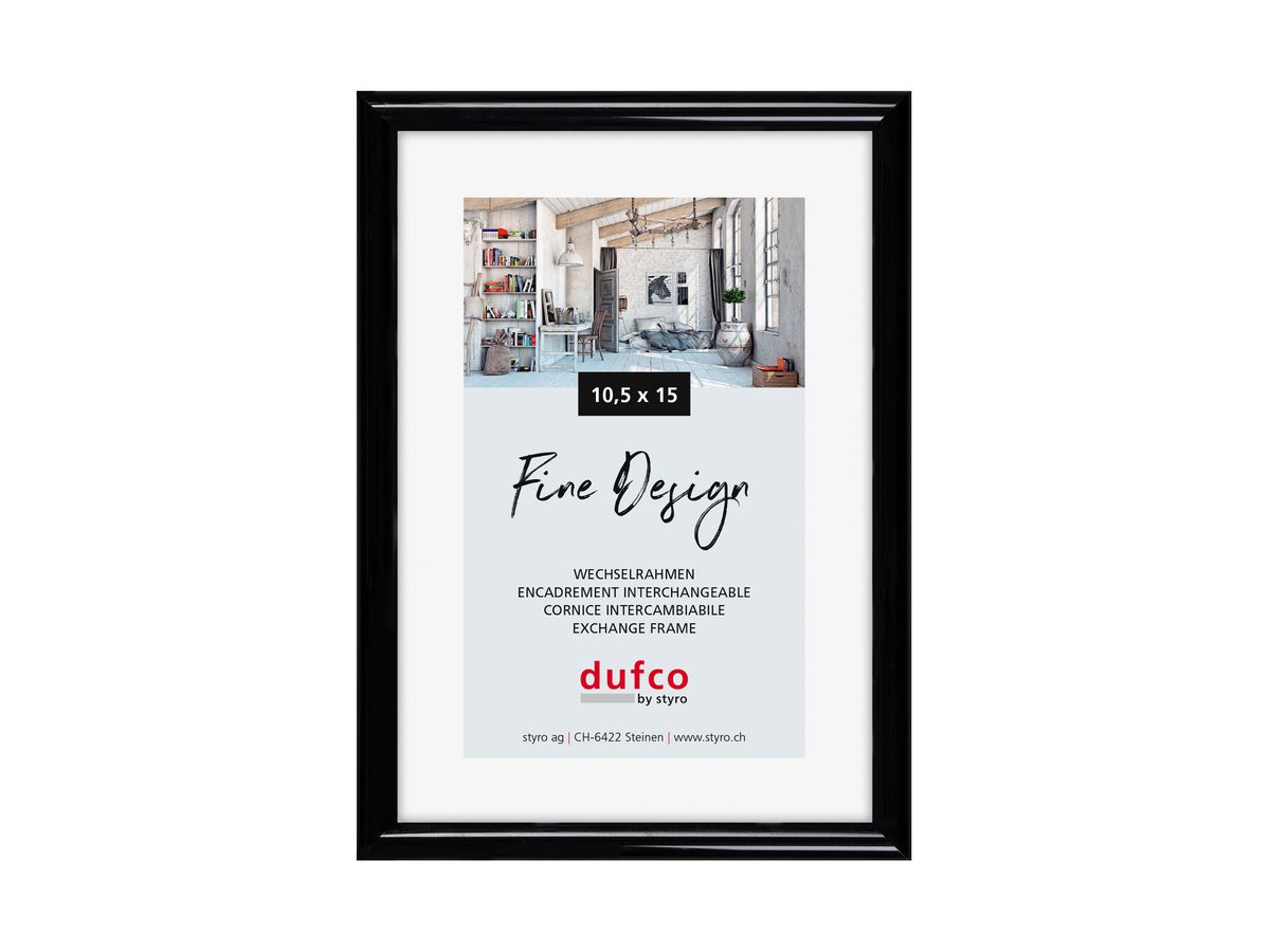 DUFCO Bilderrahmen 10.5x15cm 1400.40048 Fine Design schwarz (7610259400488)