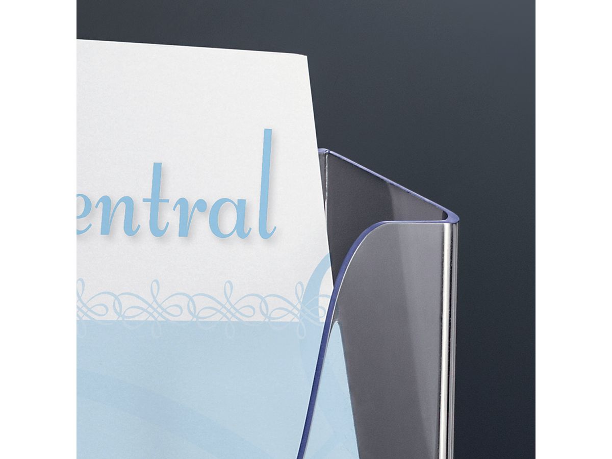 SIGEL Sostegno murale A4 LH118 trasparente,330x172x55mm (4004360831393)