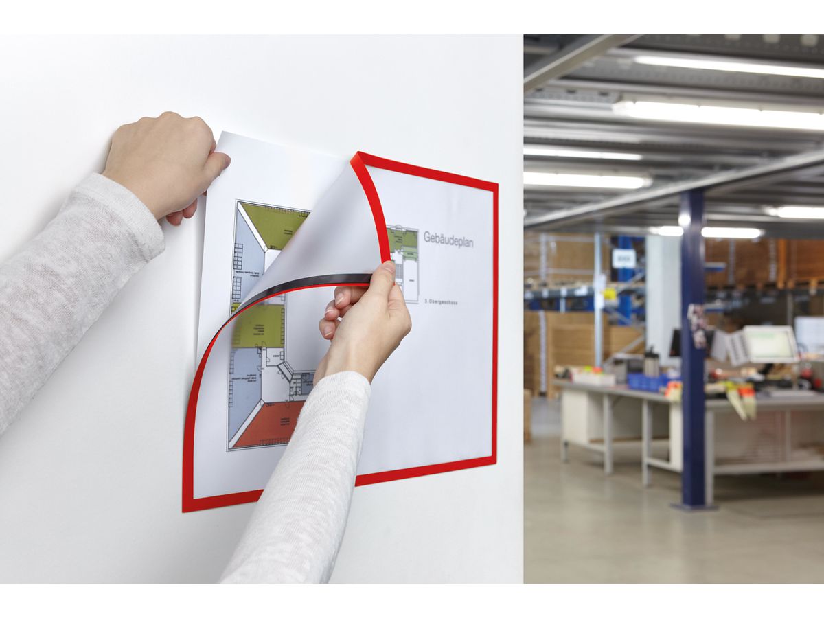 MAGNETOPLAN Magnetrahmen magnetofix A3 1130406 rot 5 Stk. (4013695015026)