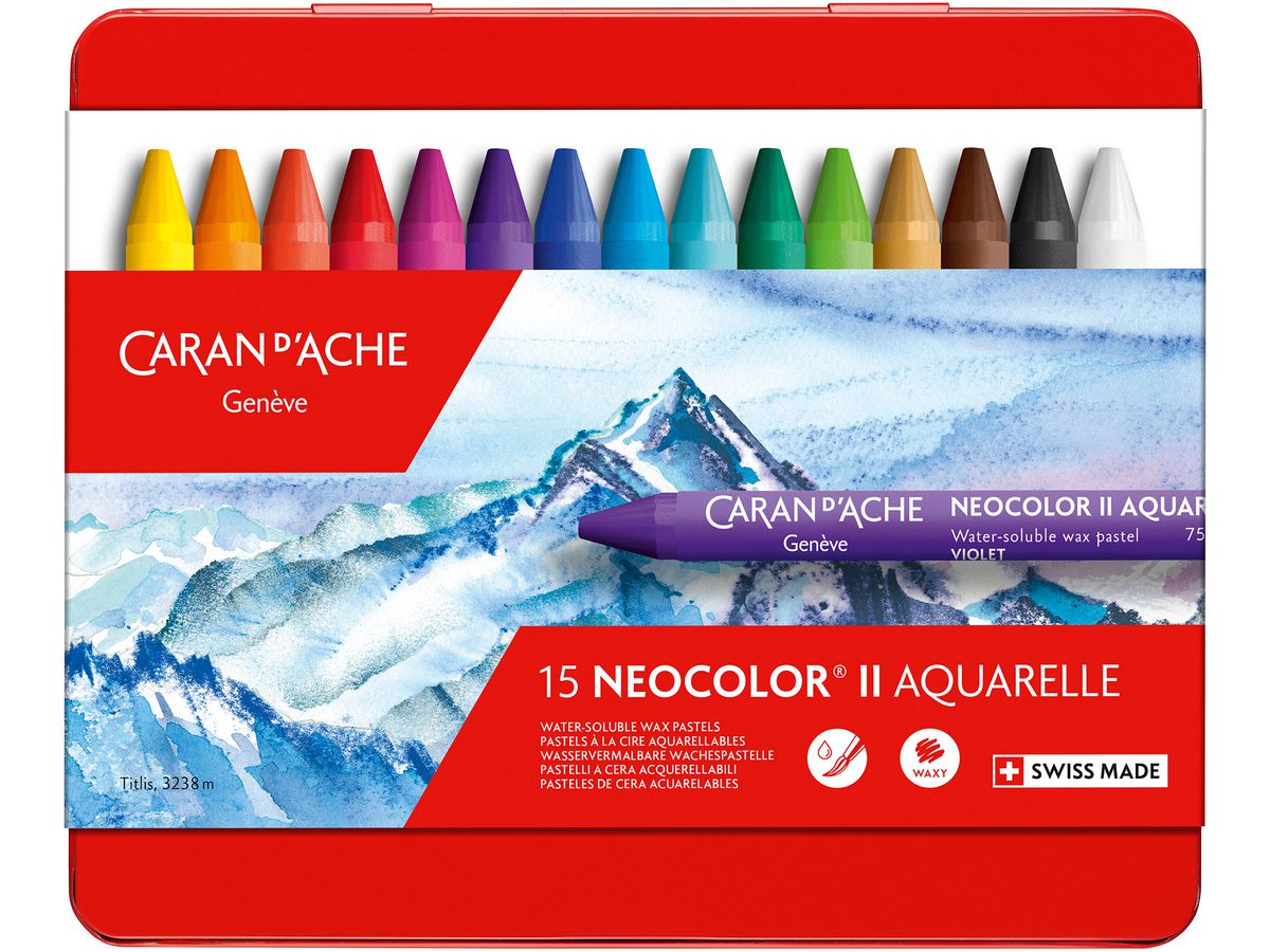 CARAN D'ACHE Pastelli di cera Neocolor II 7500.315 15-colori ass. (7610186243158)