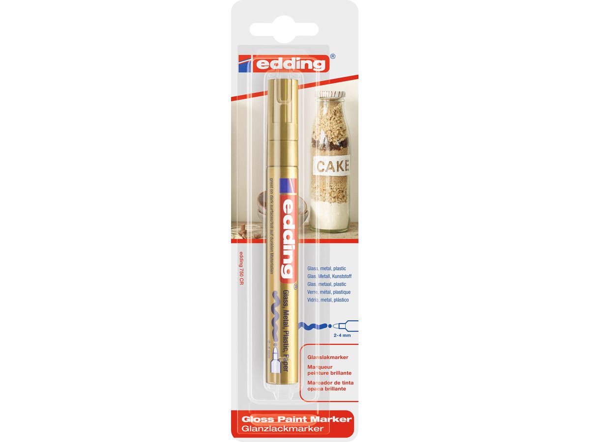 EDDING Paintmarker 750 2-4mm 750BliCrea 053 oro Blister (4004764060566)
