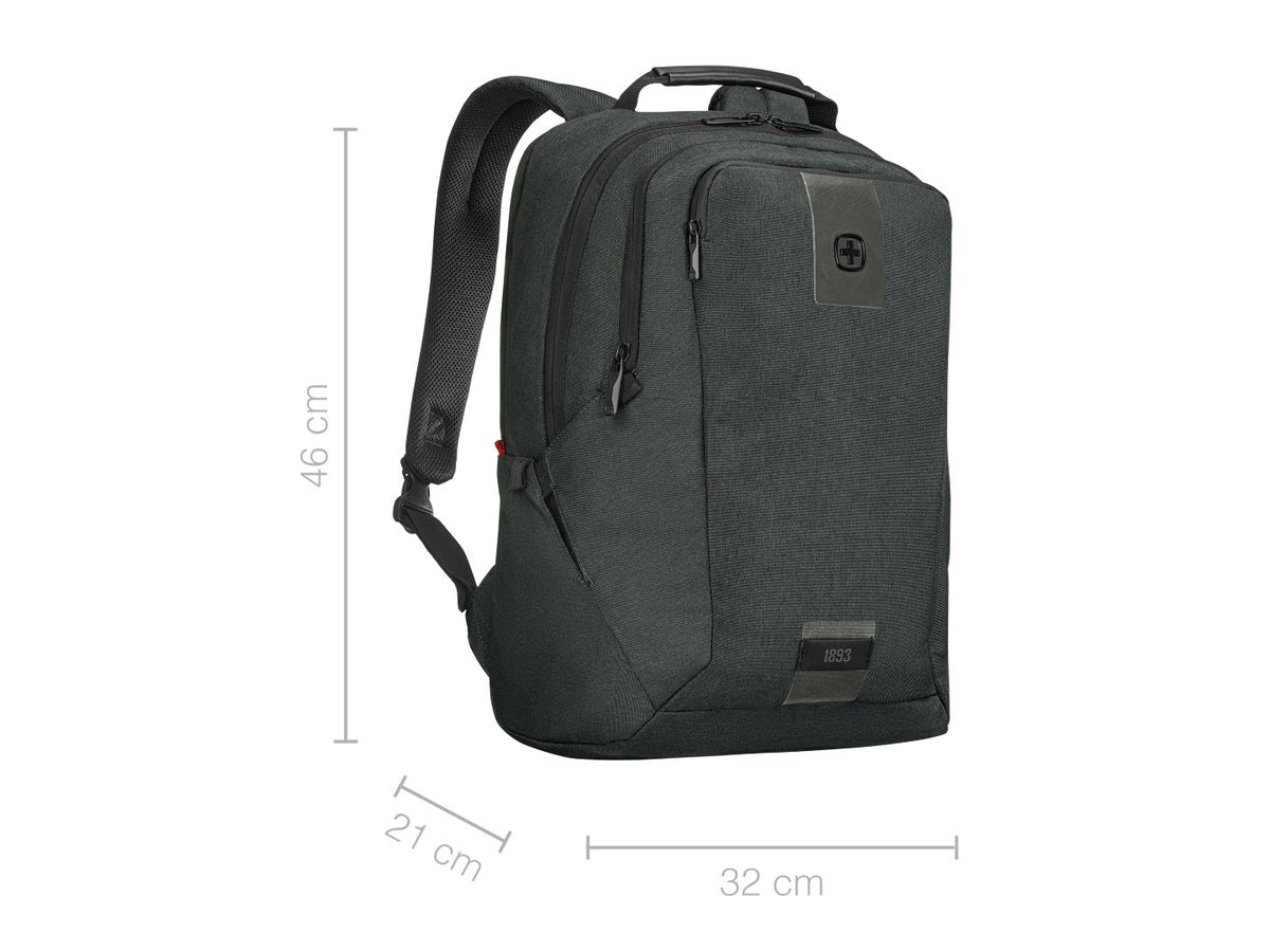 WENGER MX ECO Professional 16 Inch 612261 Laptop Backpack Charcoal (7613329169599)
