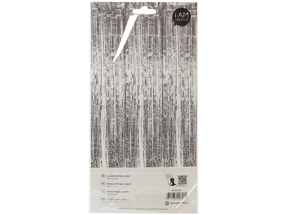 I AM CREATIVE Lametta Vorhang, 0.9x2.4 m 6010.979 silber (7611983208531)