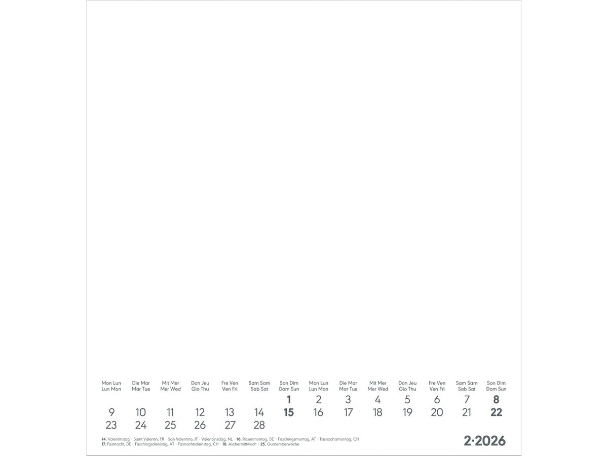 ALPHA EDITION Cal. dell'artigianato 2026 160645 bianco 21x22cm (4069095006454)