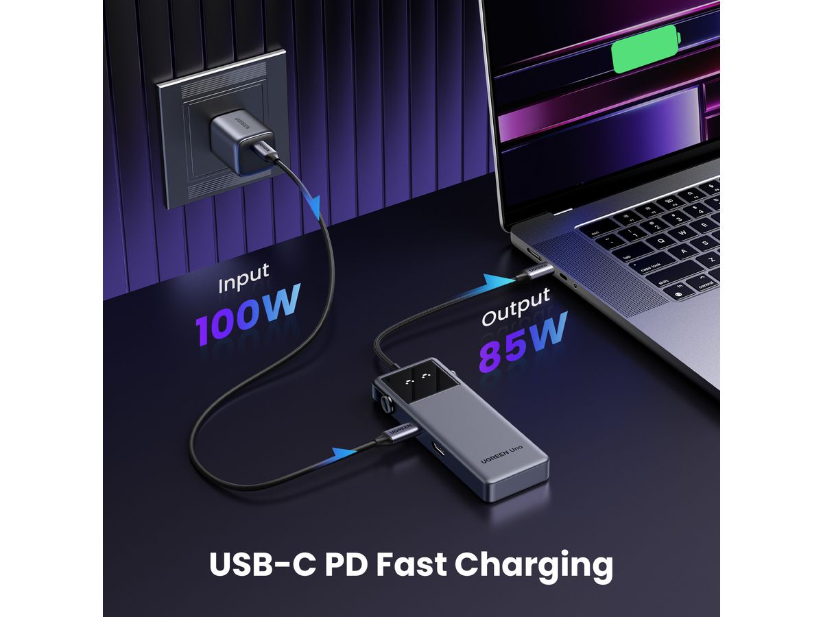 UGREEN Uno 6-in-1 USB-C To HDMI 35998 2xUSB 3.2 A+2xUSB 3.2 C+PD (6941876239986)