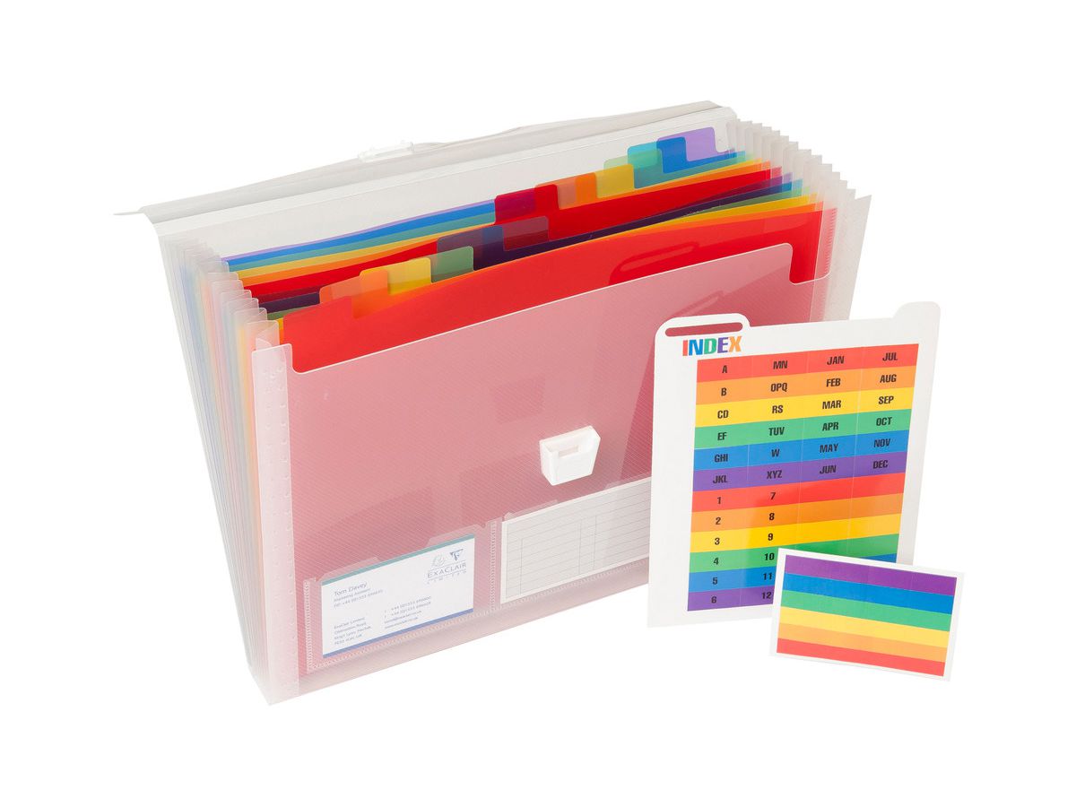 EXACOMPTA Cartella archivio Crystal A4 55298E trasparente 13 comp. (3130630552987)