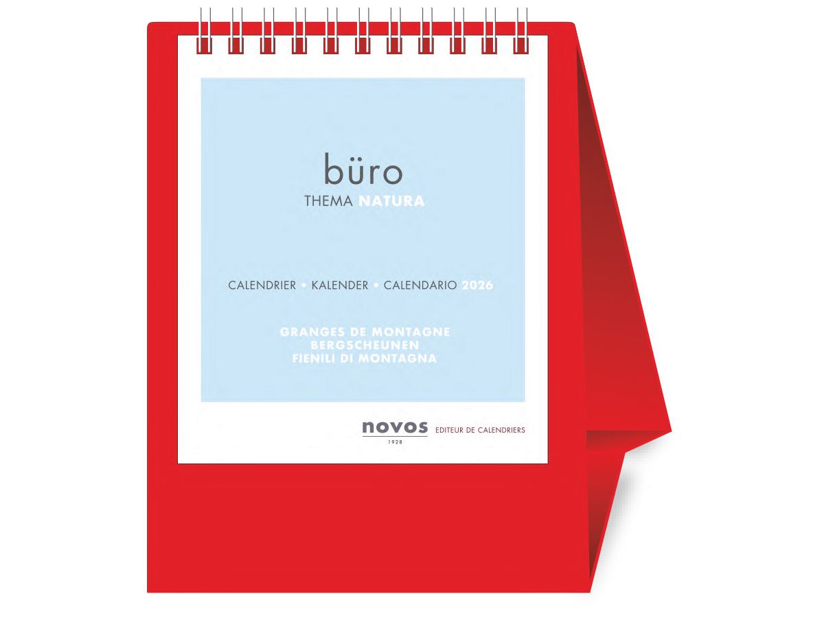 NOVOS Tischkalender Natura 2026 997014 1M/1S rot ML 11.5x14cm (9771662997014)