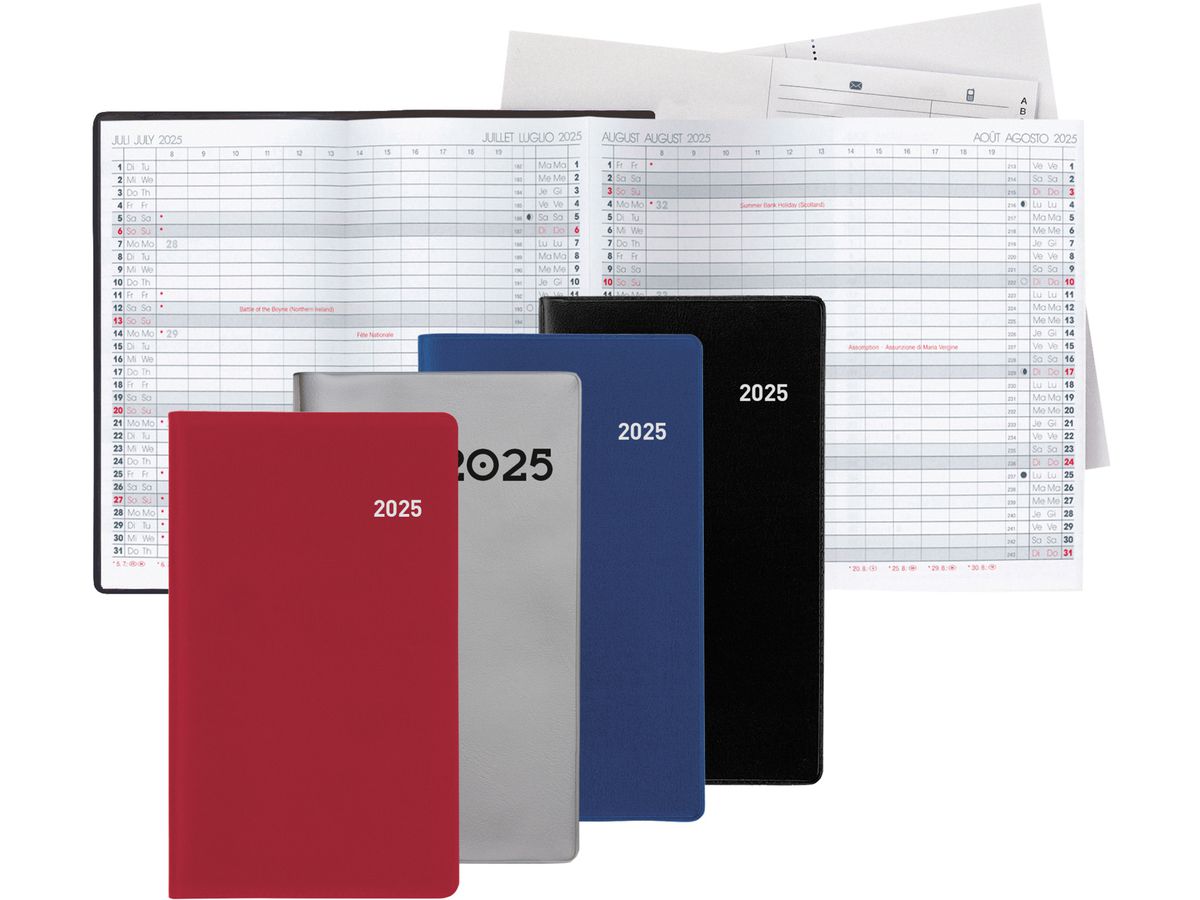 BIELLA Agenda Berlin 2025 851561280025 1M/1P silber ML 8.7x15.3cm (7611365515134)