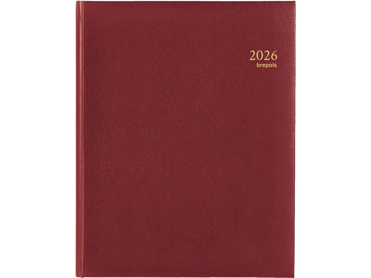 BREPOLS Agenda Concorde Lima Ku. 2026 0.240.1256 1S/2P weinrosso 21x27cm (5412303005067)