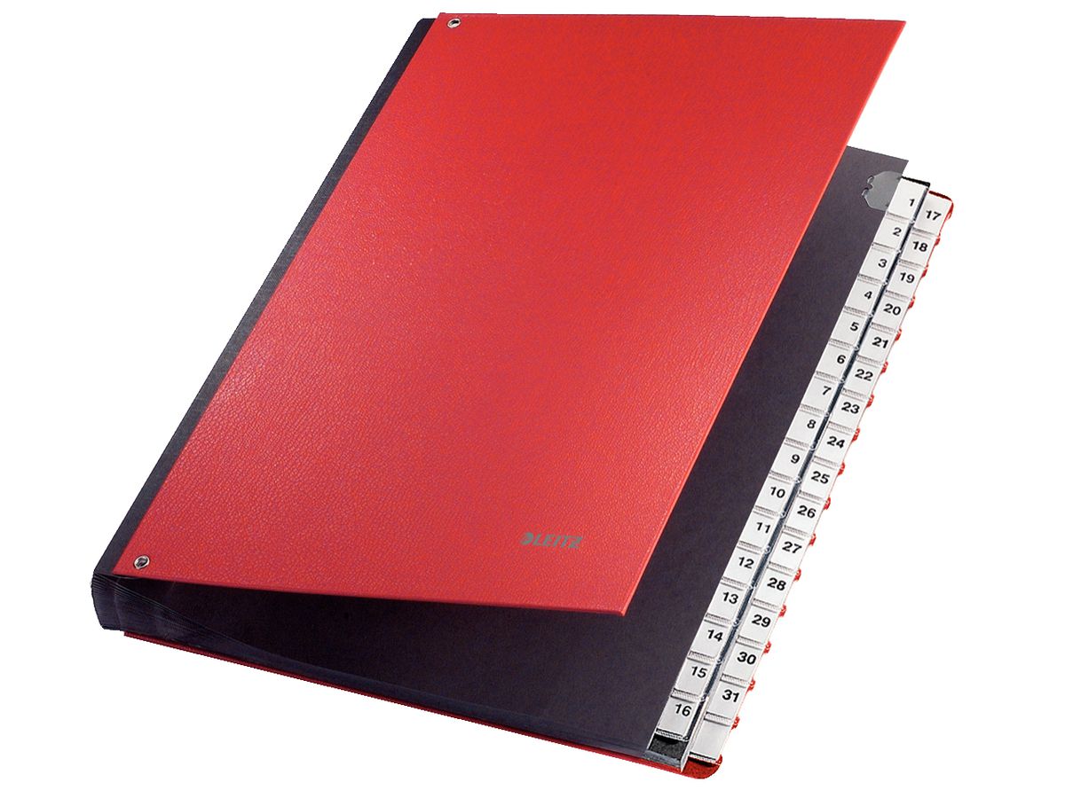 LEITZ Cartella banco PP 1-31 59310025 rosso 31 compart. (4002432311767)