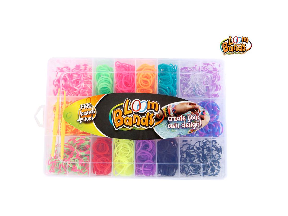 ROOST Set Loom Bands 20x13.8x4cm 620082 assortis 1440 pièces (8713219302149)