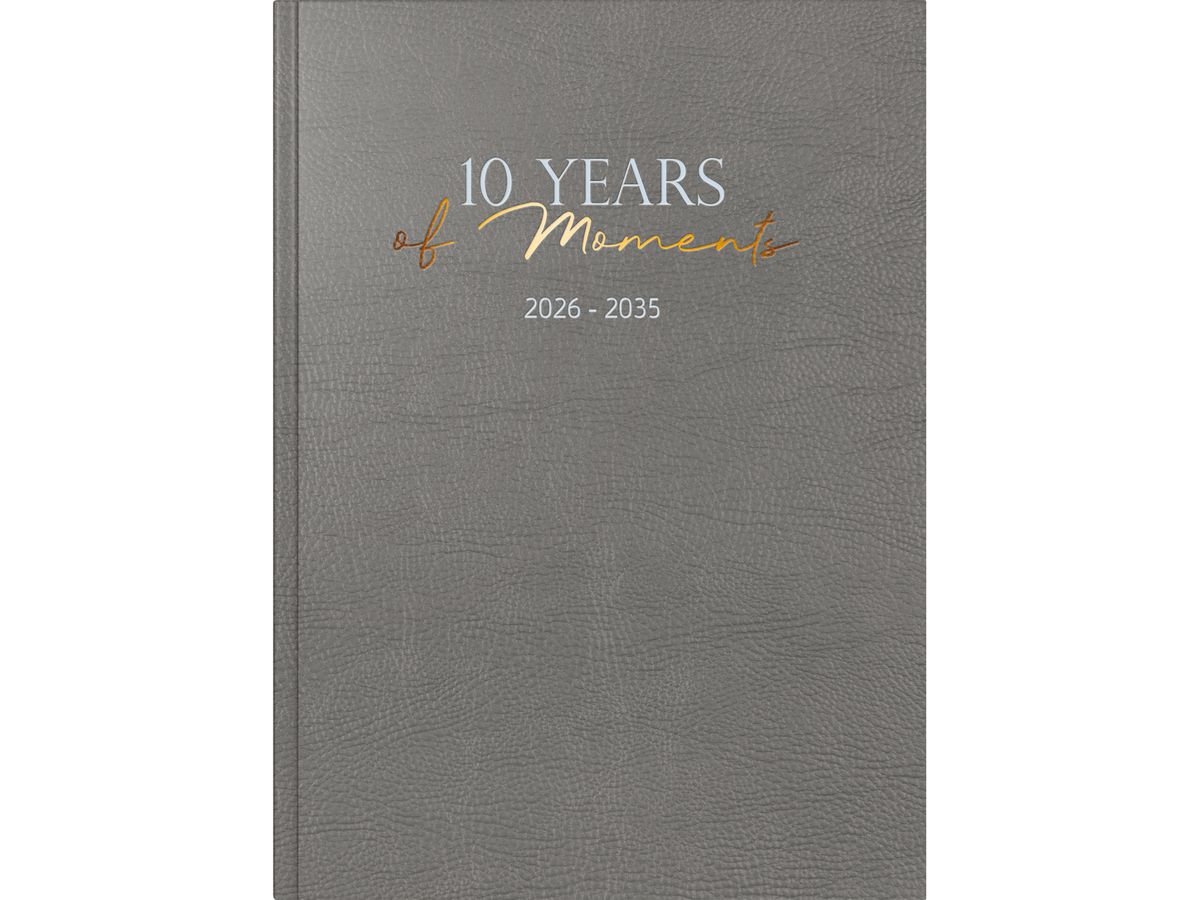 RIDOIDE Agenda décennal 2026-2035 7022404016.26 1J/1P gris AL 21x29.1cm (4003273790575)