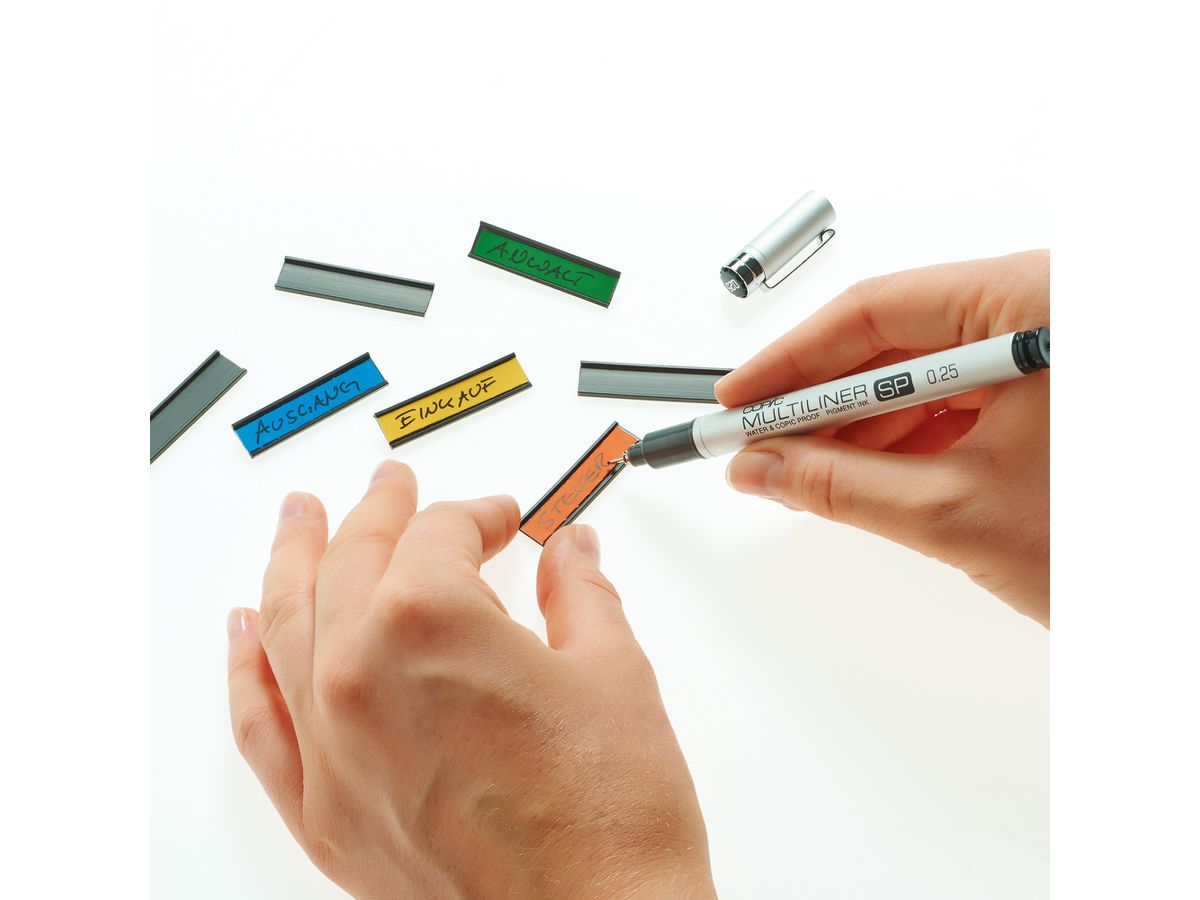 MAGNETOPLAN Ferrocard Etichette 60x22mm 1287044 arancione 75 pezzi (4013695010236)