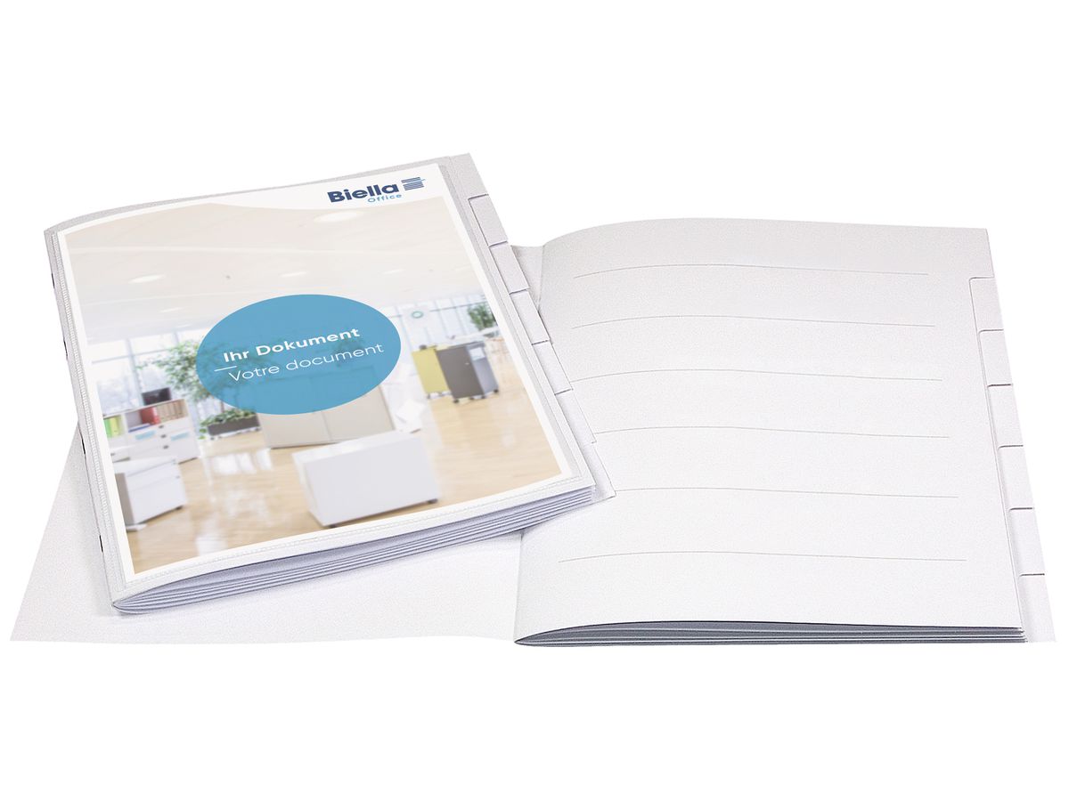 BIELLA Cartella a scomp. Orga-File A4 32440601U bianco, 6 pz., copertina (7611365367689)