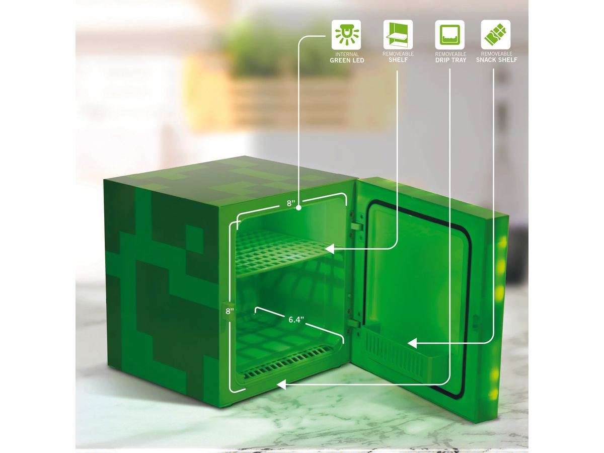 UKONIC Creeper Mini Fridge 6.7L 146285 Minecraft, 9 Cans (5060411780477)