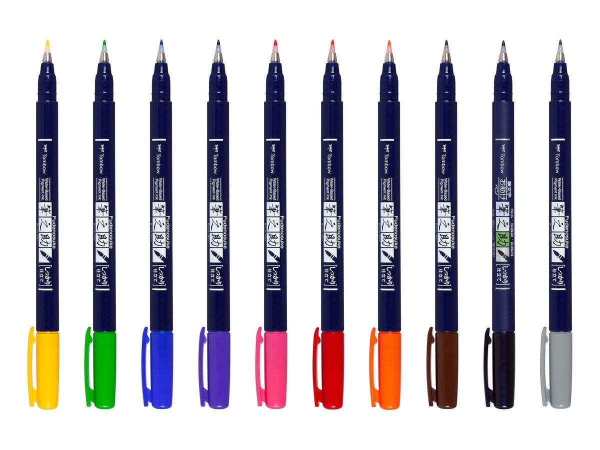 TOMBOW Kalligraphie-Stift WS-BH WS-BH-48P-A Fudenosuke, Display (4003198110953)