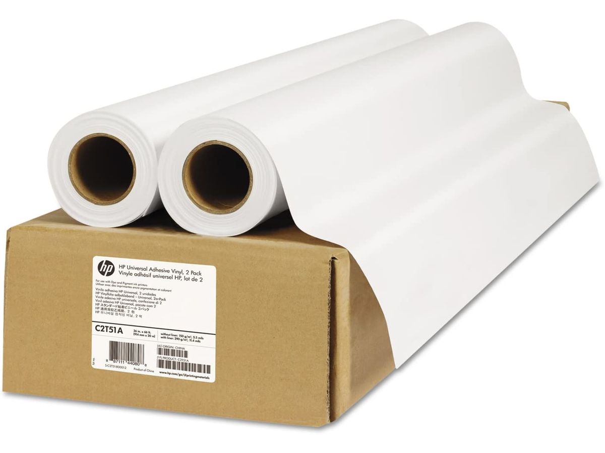 HP Universal Adhesive Vinyl 20m C2T51A DesignJet 5500 2 x 36 Zoll (0848412013627)