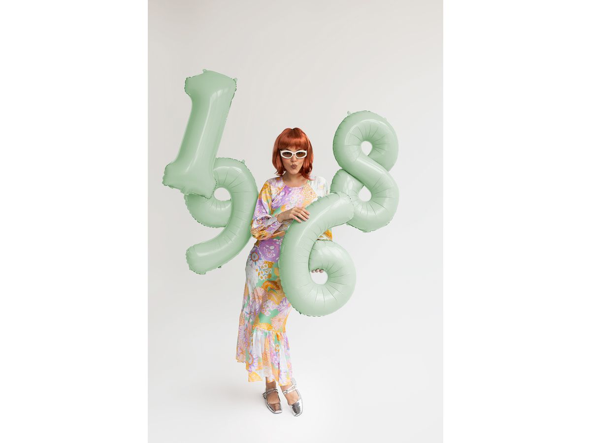 PARTYDECO Palloncino in foil no. 1 72cm FB230G-1-012 verde chiaro (5904555052635)