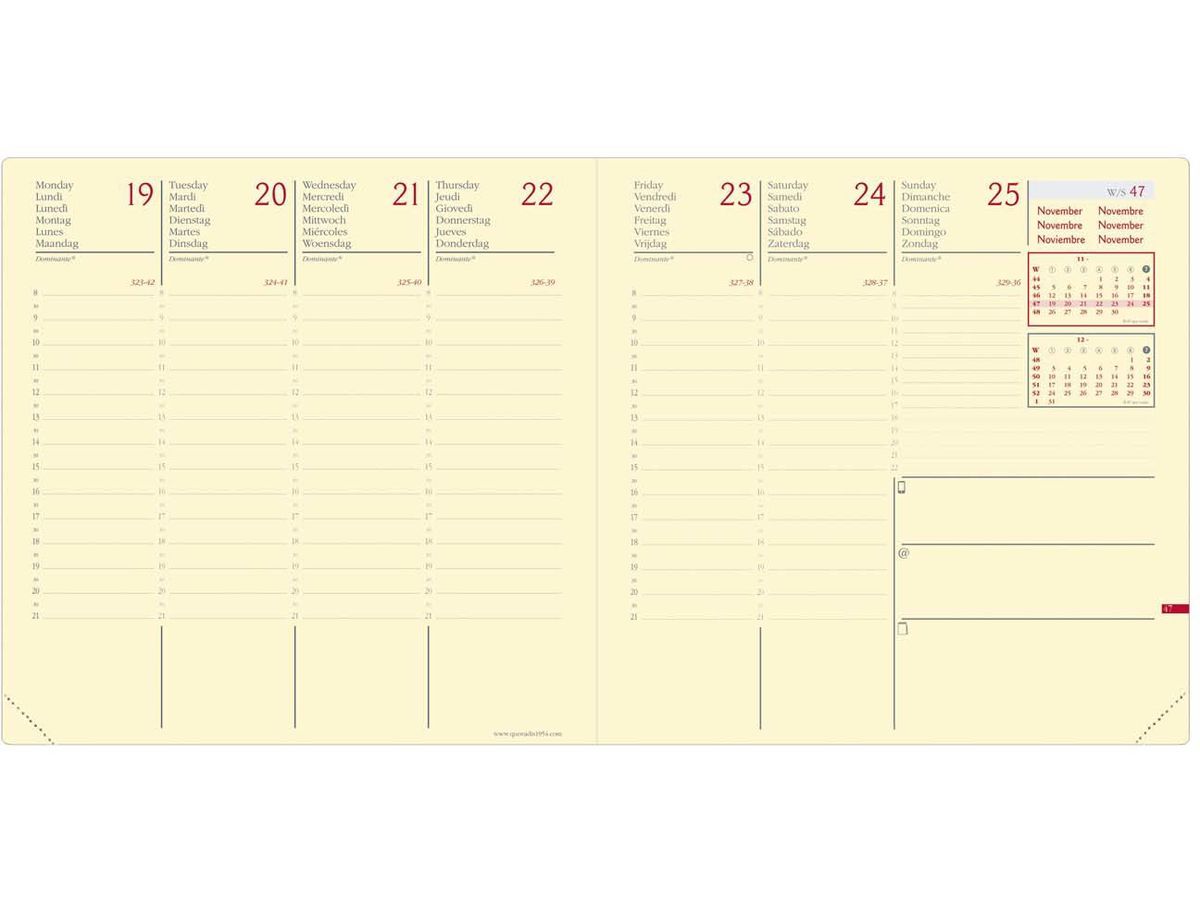 QUO-VADIS Agenda Silk Exec.Prest. 2026 905444Q 1S/2P noir ML 16x16cm (3371010466511)