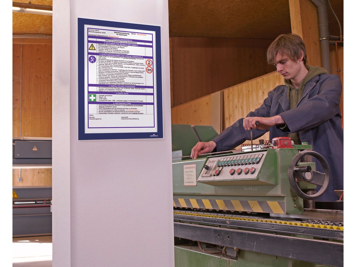 DURABLE Sichtfenster Duraframe 487207 dunkelblau,selbstkleb. 2 Stk. (4005546405209)