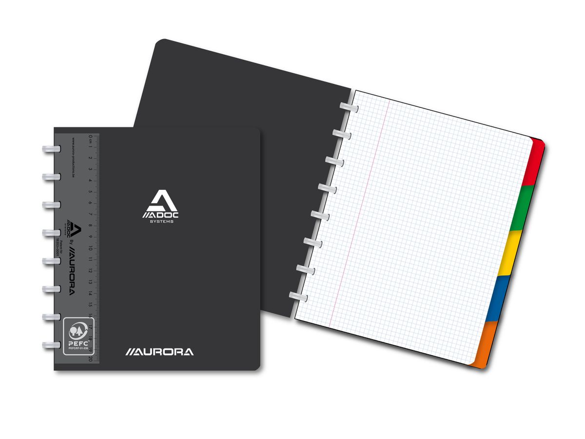 ADOC Classificatore ad annelli A5 4845.607 quadrettato 72 fogli (5410733704468)