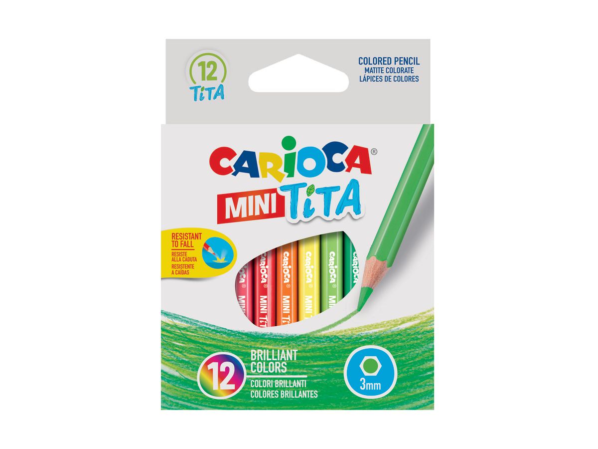 CARIOCA Matita colorata Mini Tita 3mm 42323 12 pezzi (8003511423230)