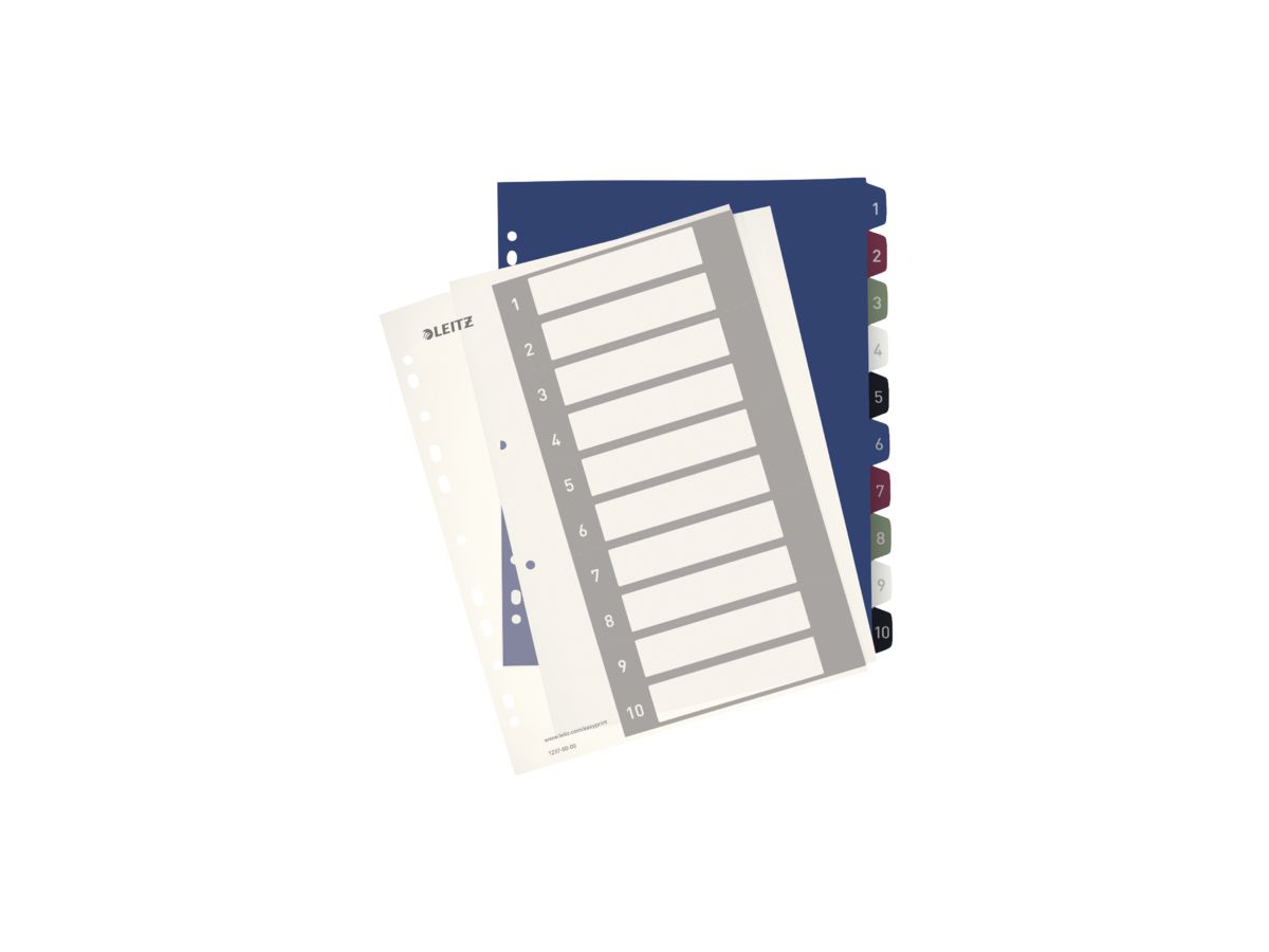 LEITZ Register PP Style A4+ 12370000 multicolore 1-10 (4002432115549)