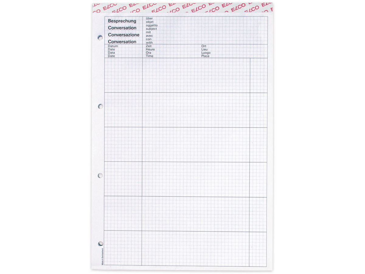 ELCO Blocco p. appunti perf. A4 73516.19 bianco, 80g 80 fogli (7610425247701)