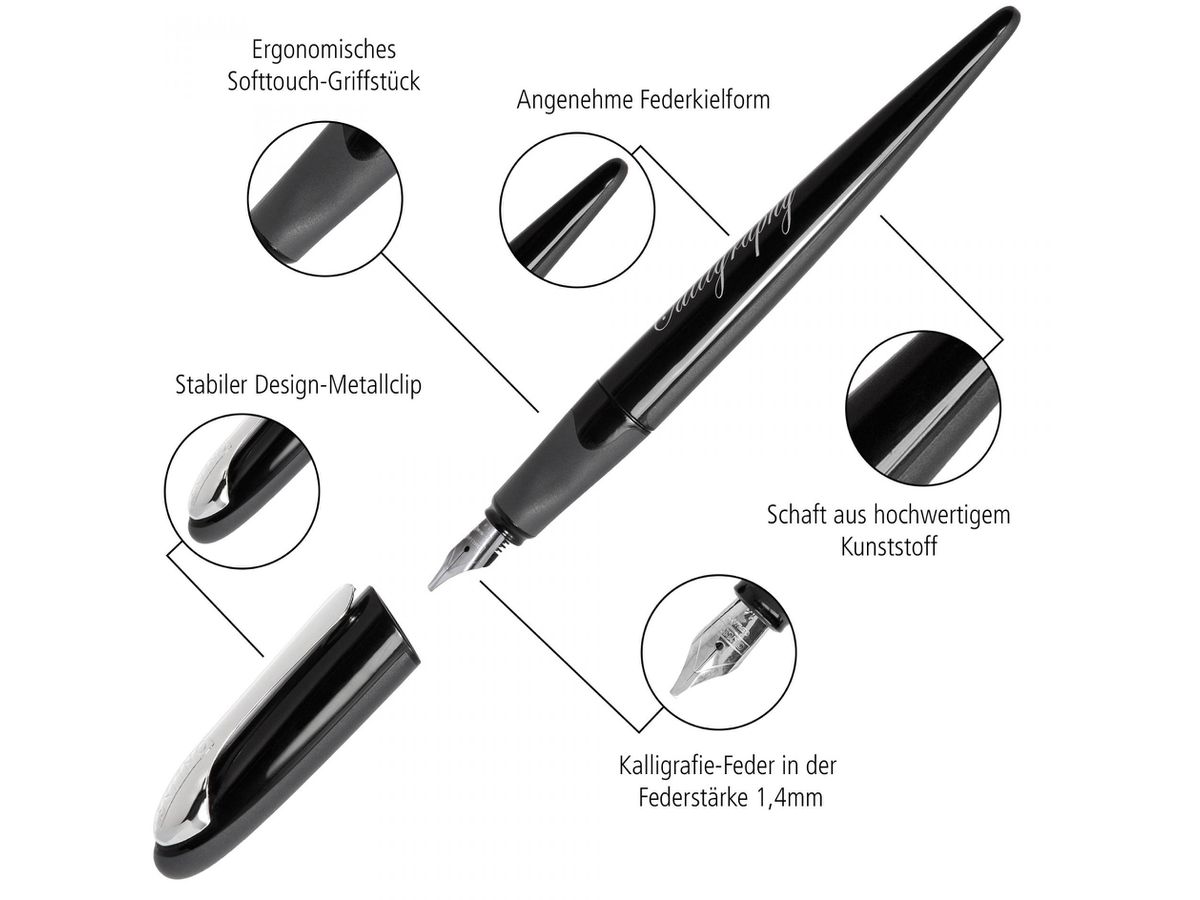 ONLINE Füllhalter Set Air 10010 Black (4014421100108)