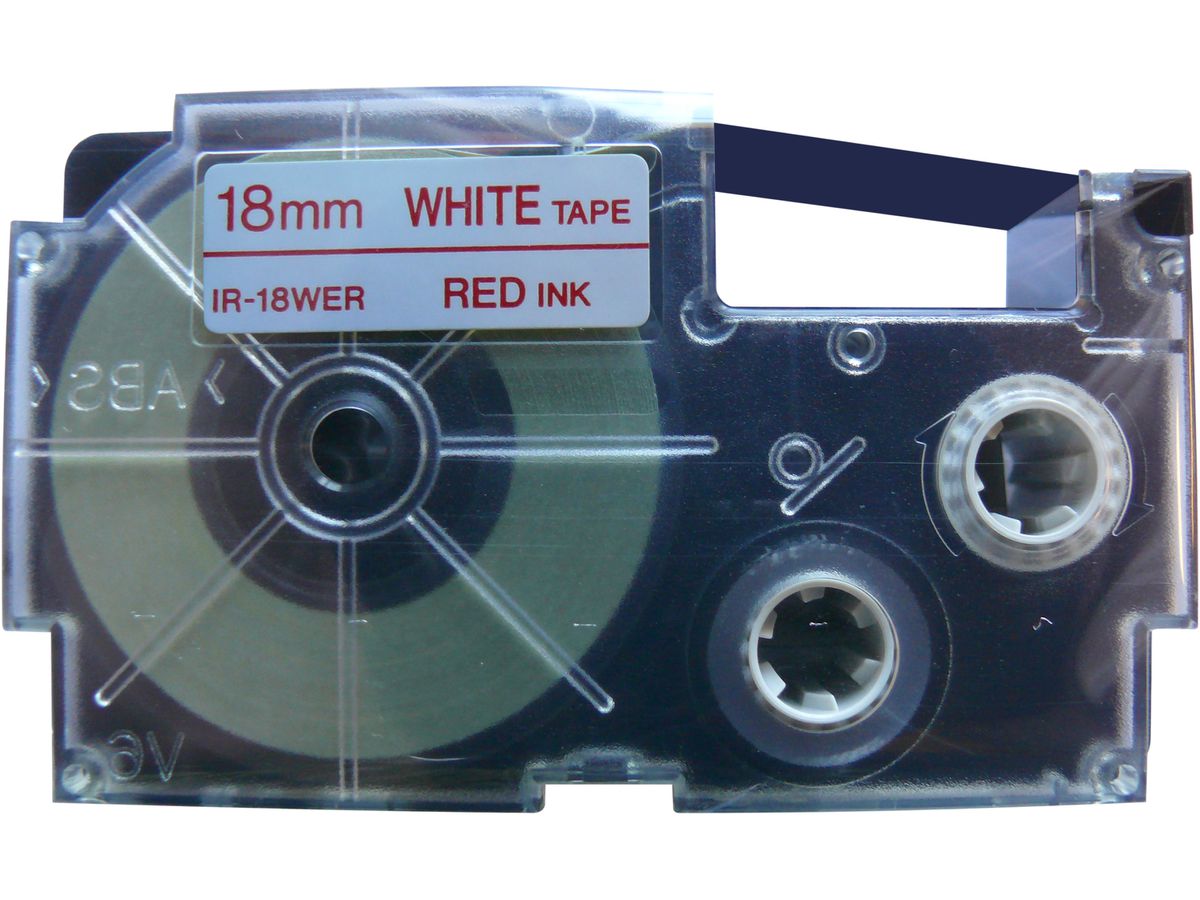 CASIO Beschriftungsband XR-18WER 18mm/8m rot/weiss (4971850117513)
