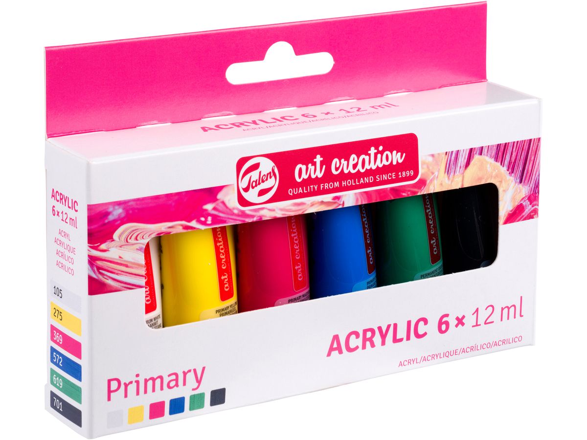 TALENS Peinture acrylique 6x12ml 9021860M Primary (8712079517946)