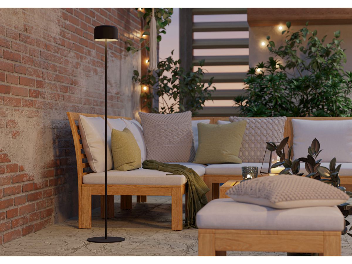 EGLO Stehleuchte Roccanova-L 901891 schwarz, Solar (9008606355075)