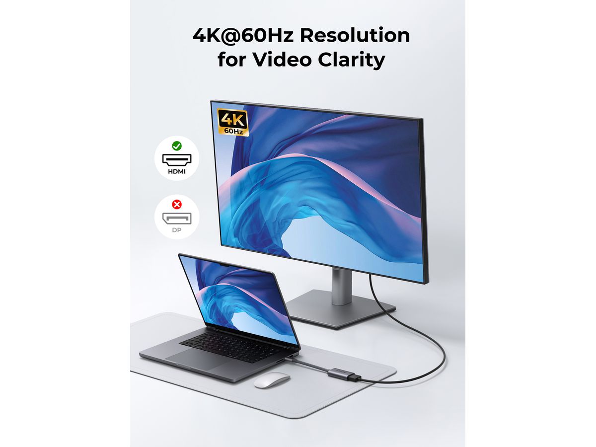 AUKEY USB-C to HDMI Adapter UH-H01 TravelDok 4K (0689323790890)