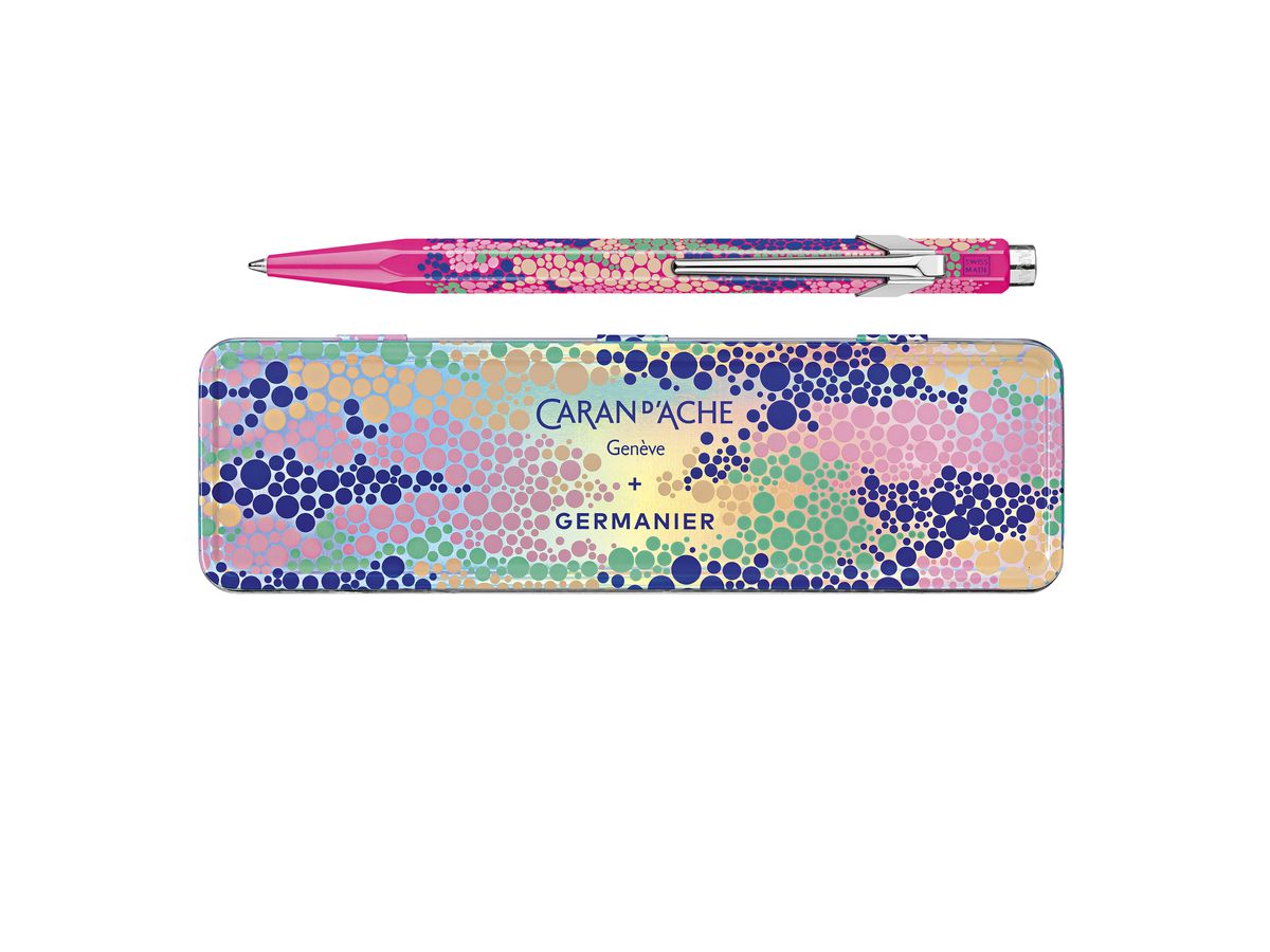CARAN D'ACHE Penna a sfera 849 GERMANIER NM0849.016 rosa fluo, with metal box (7630002360920)