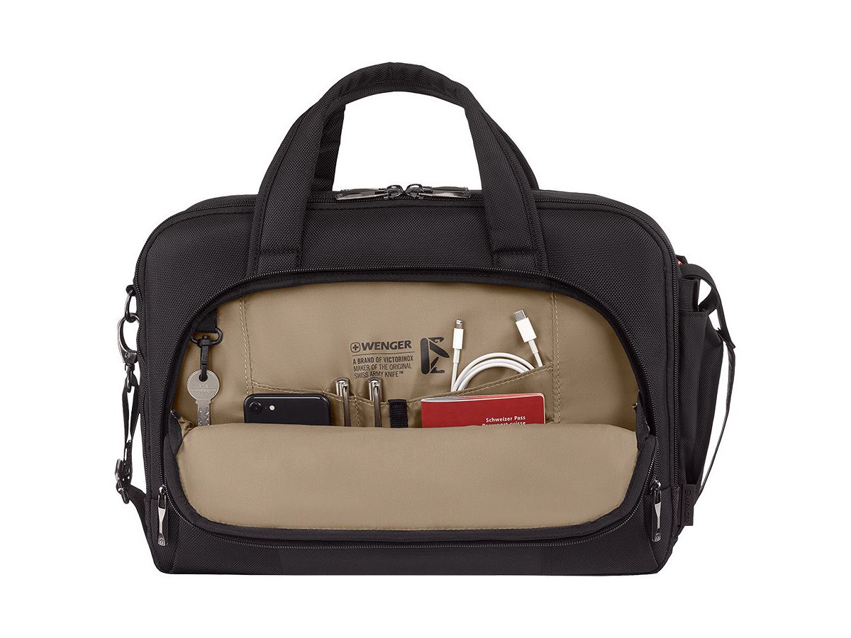 WENGER Laptop Briefcase 14 - 16inch 653497 Cosmic Brief Black (7611160287878)
