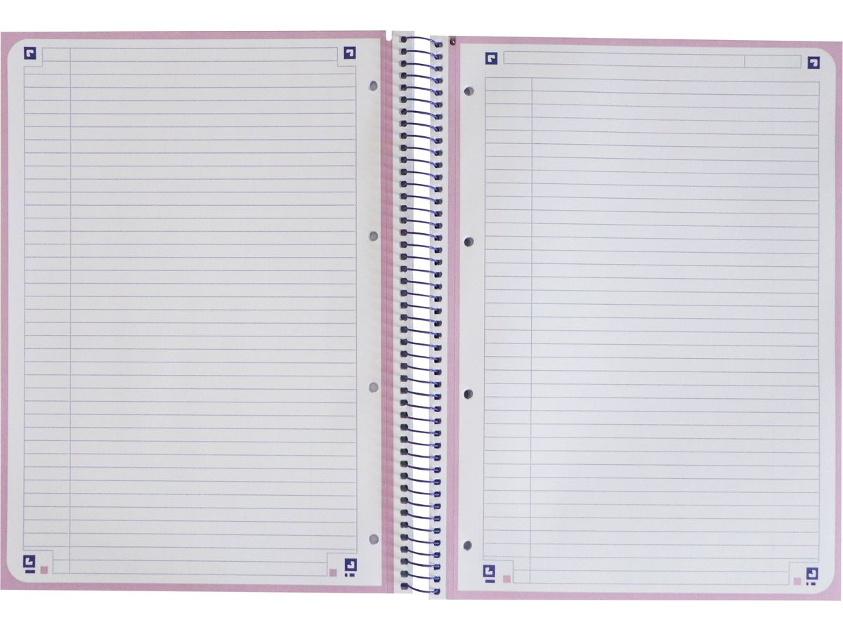 OXFORD Spiralbuch A4+ 400138325 liniert pastelllila 80 Blatt (8412771035426)