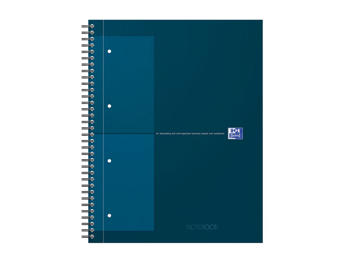 OXFORD Libro a spirale A4+ 400191243 a scacchi 5mm, petrolio 80 f. (3020120242767)