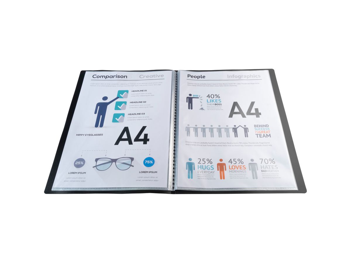 EXACOMPTA Cartella ad anelli A4 8511E nero 10 sacchi (3130630085119)