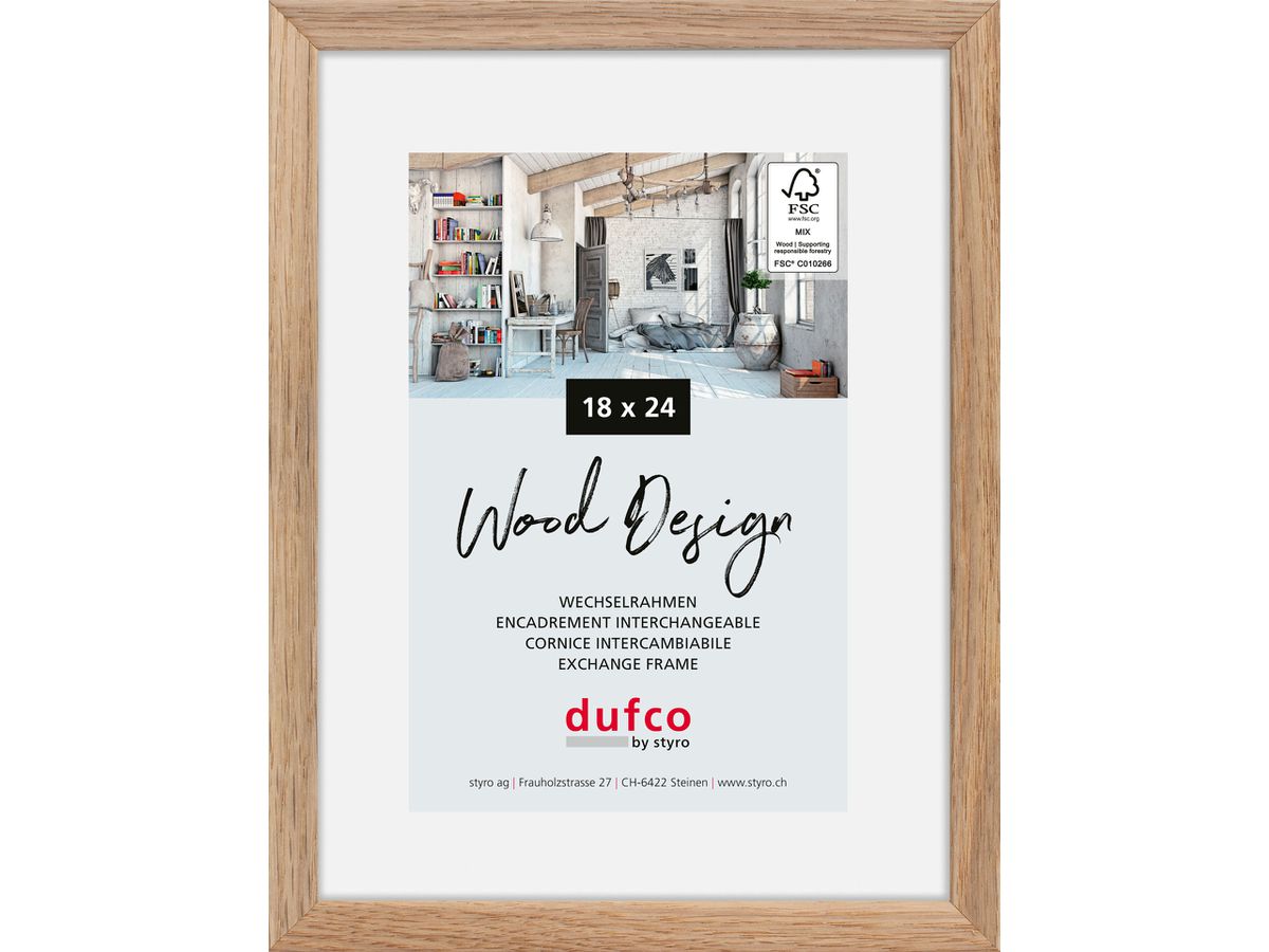DUFCO Bilderrahmen Hay 18x24cm 1610.81113 Eiche hell (7612176094764)