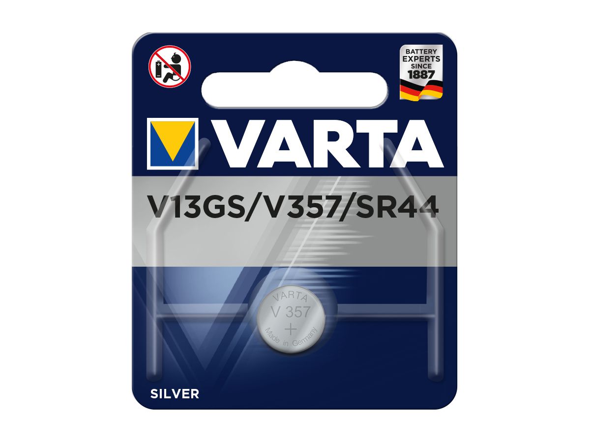 VARTA Pile bouton 4176101401 V13GS/SR44, 1 pièce (4008496273621)