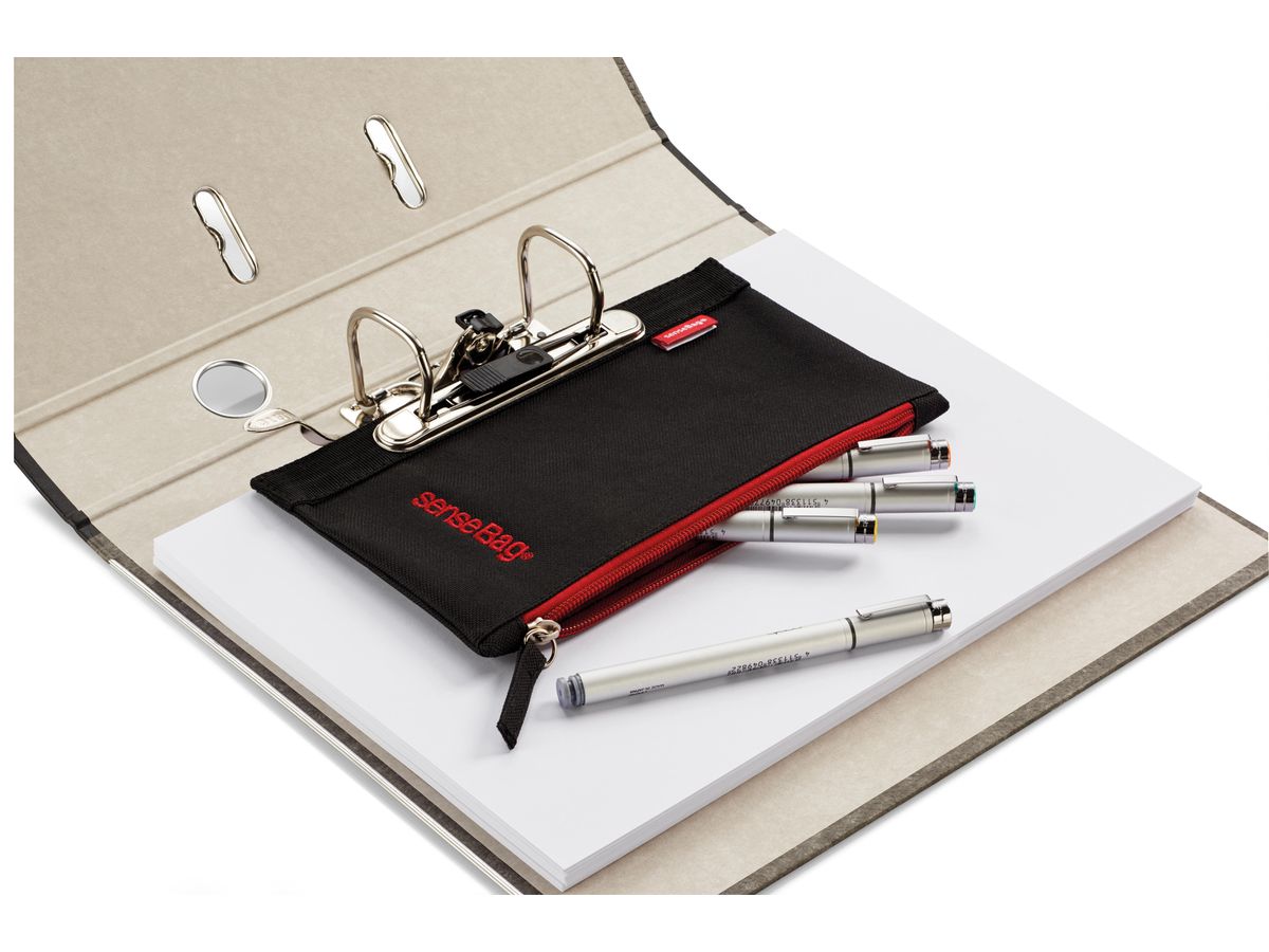 TRANSOTYPE senseBag classeur trousse 76112003 noir 210x125mm (4013695263984)