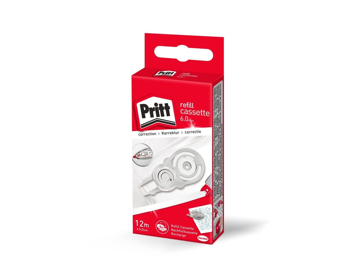 PRITT Cassetta refill 6.0mmx12m PRX6H bianco, for correction roller (4015000438544)